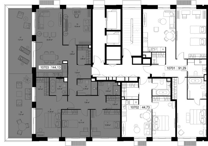 4-комнатная квартира, 144,1 м² — фото 3