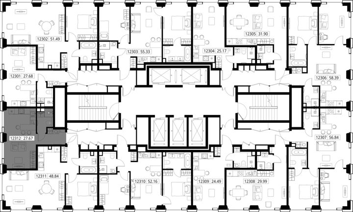 Квартира-студия, 27,7 м² — фото 2