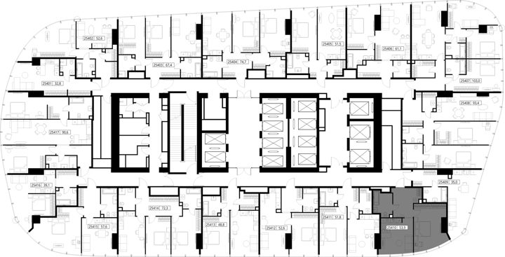1-комнатная квартира, 53,9 м² — фото 2