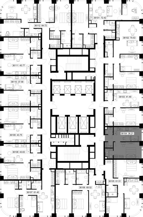 1-комнатная квартира, 36,2 м² — фото 2