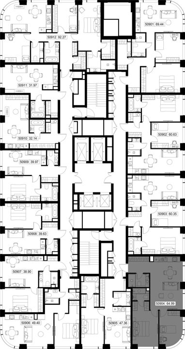 2-комнатная квартира, 65 м² — фото 2