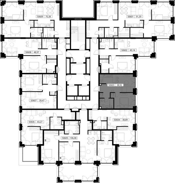 1-комнатная квартира, 38,9 м² — фото 2
