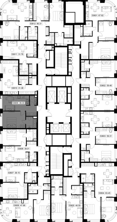 1-комнатная квартира, 39,3 м² — фото 2