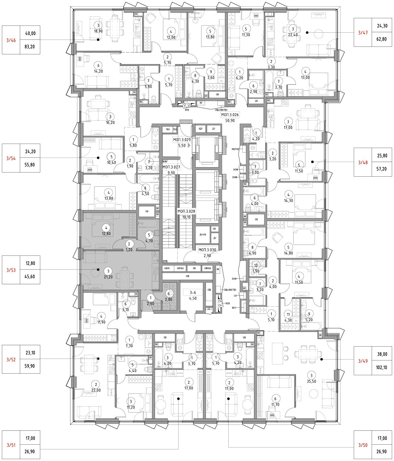 1-комнатная квартира, 44,7 м² — фото 2