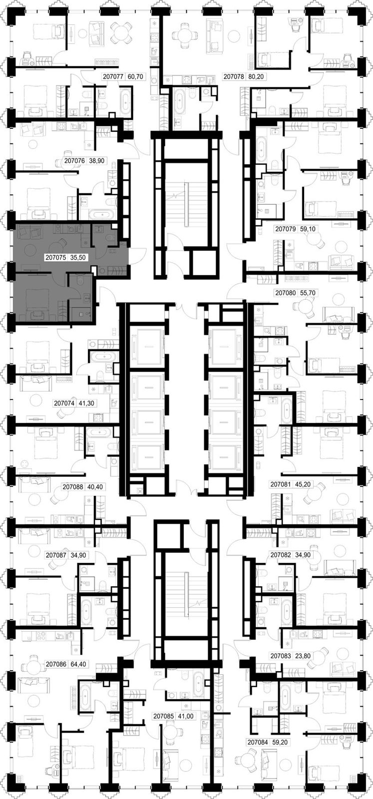 1-комнатная квартира, 35,5 м² — фото 2