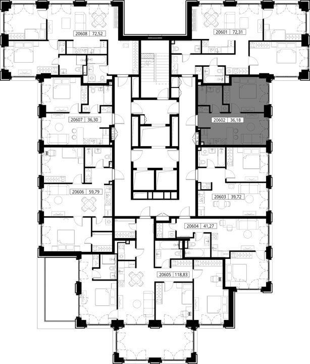 1-комнатная квартира, 36,2 м² — фото 2