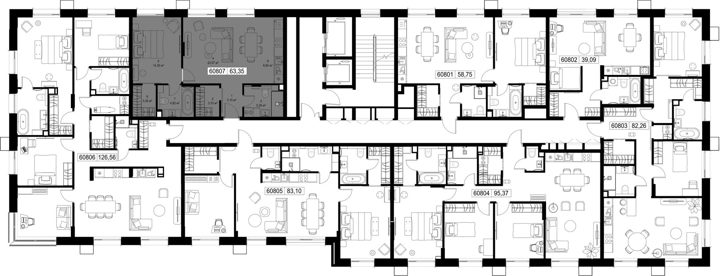 1-комнатная квартира, 63,4 м² — фото 2