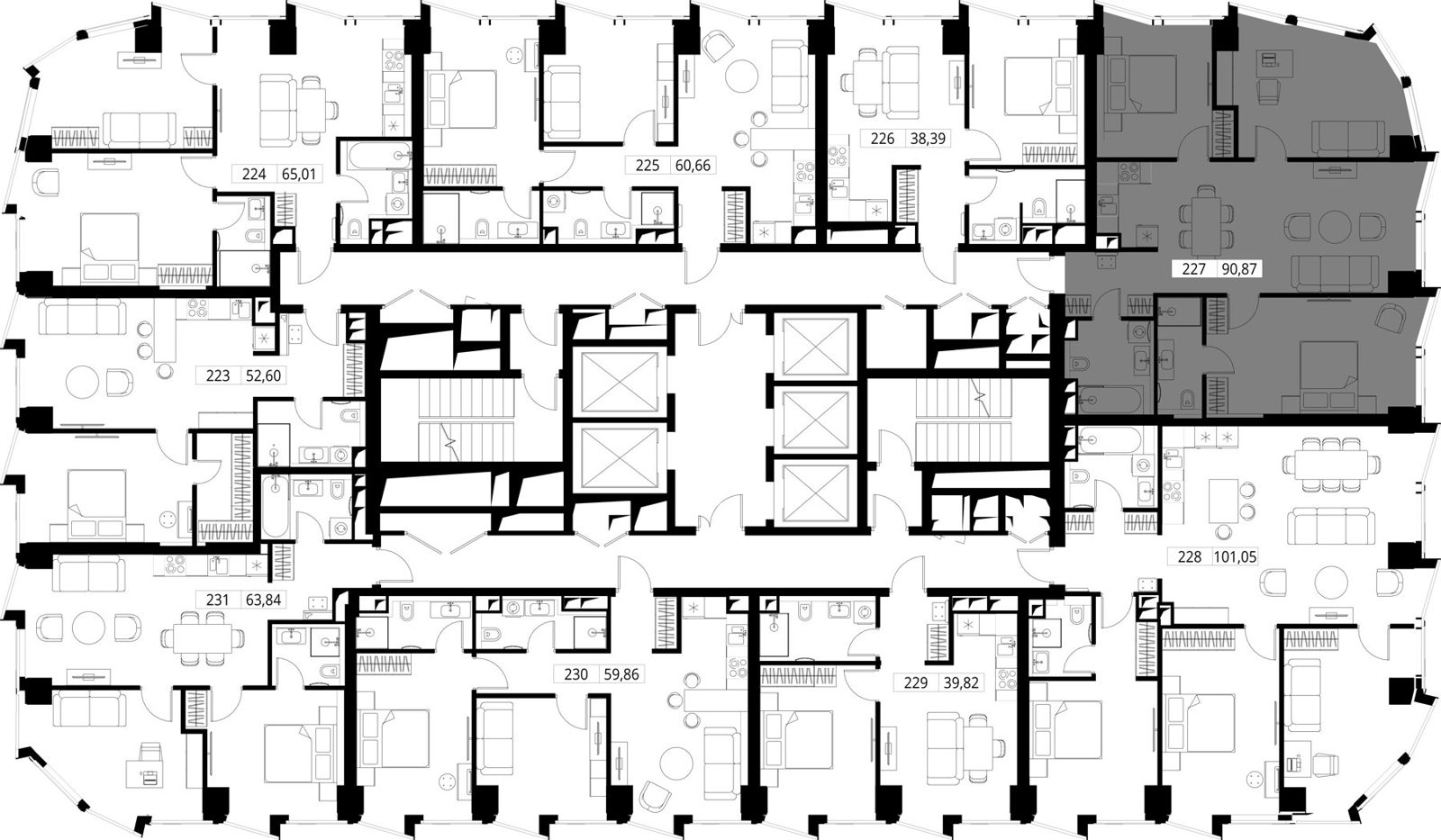 3-комнатная квартира, 91 м² — фото 2