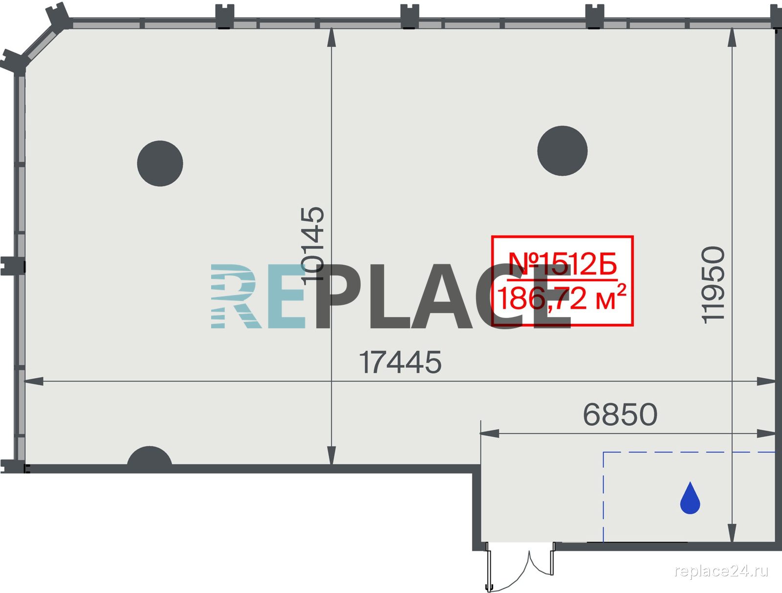 Офис, 186,7 м²