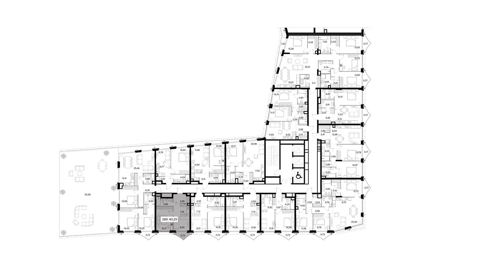 1-комнатная квартира, 40,2 м² — фото 2