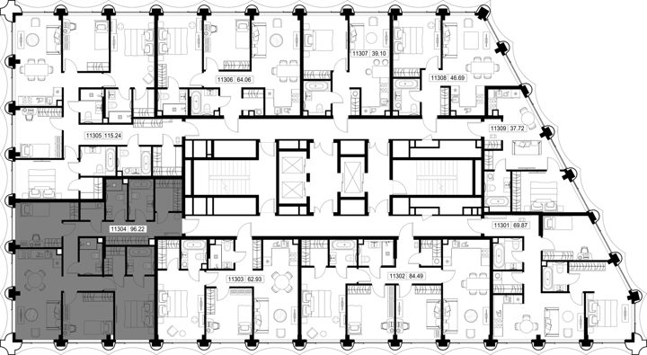 3-комнатная квартира, 96,2 м² — фото 2