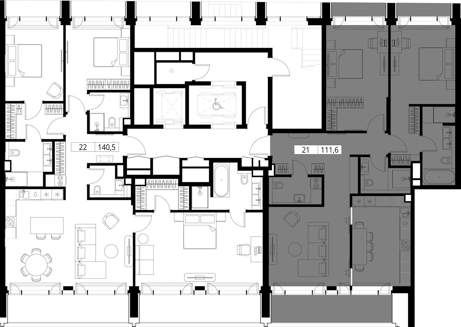 2-комнатная квартира, 111,5 м² — фото 2