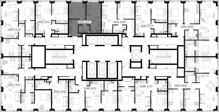 1-комнатная квартира, 36,7 м² — фото 2