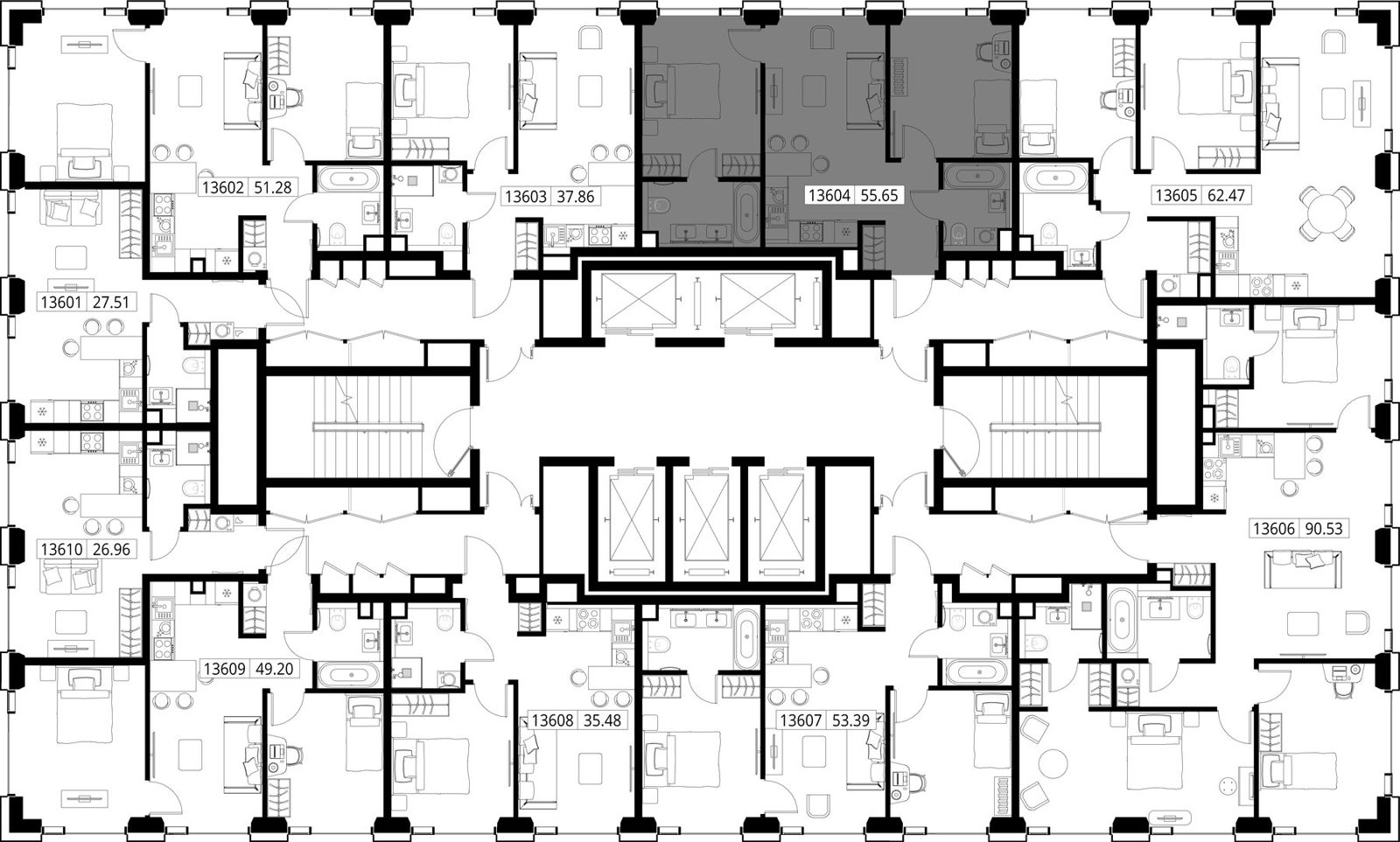 2-комнатная квартира, 55,6 м² — фото 2