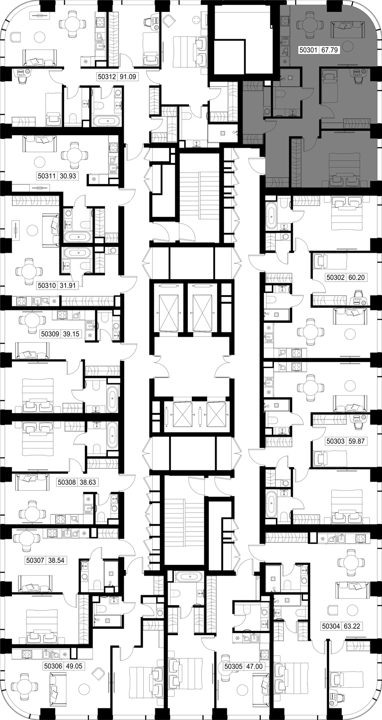 2-комнатная квартира, 67,8 м² — фото 2