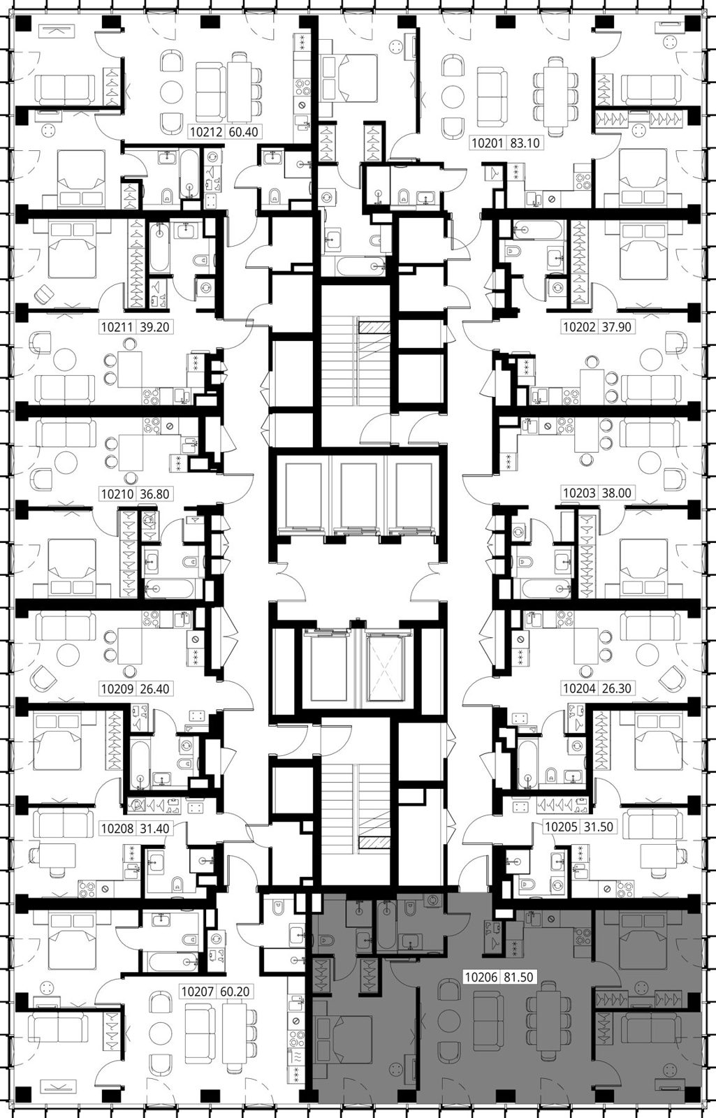 3-комнатная квартира, 81,5 м² — фото 2