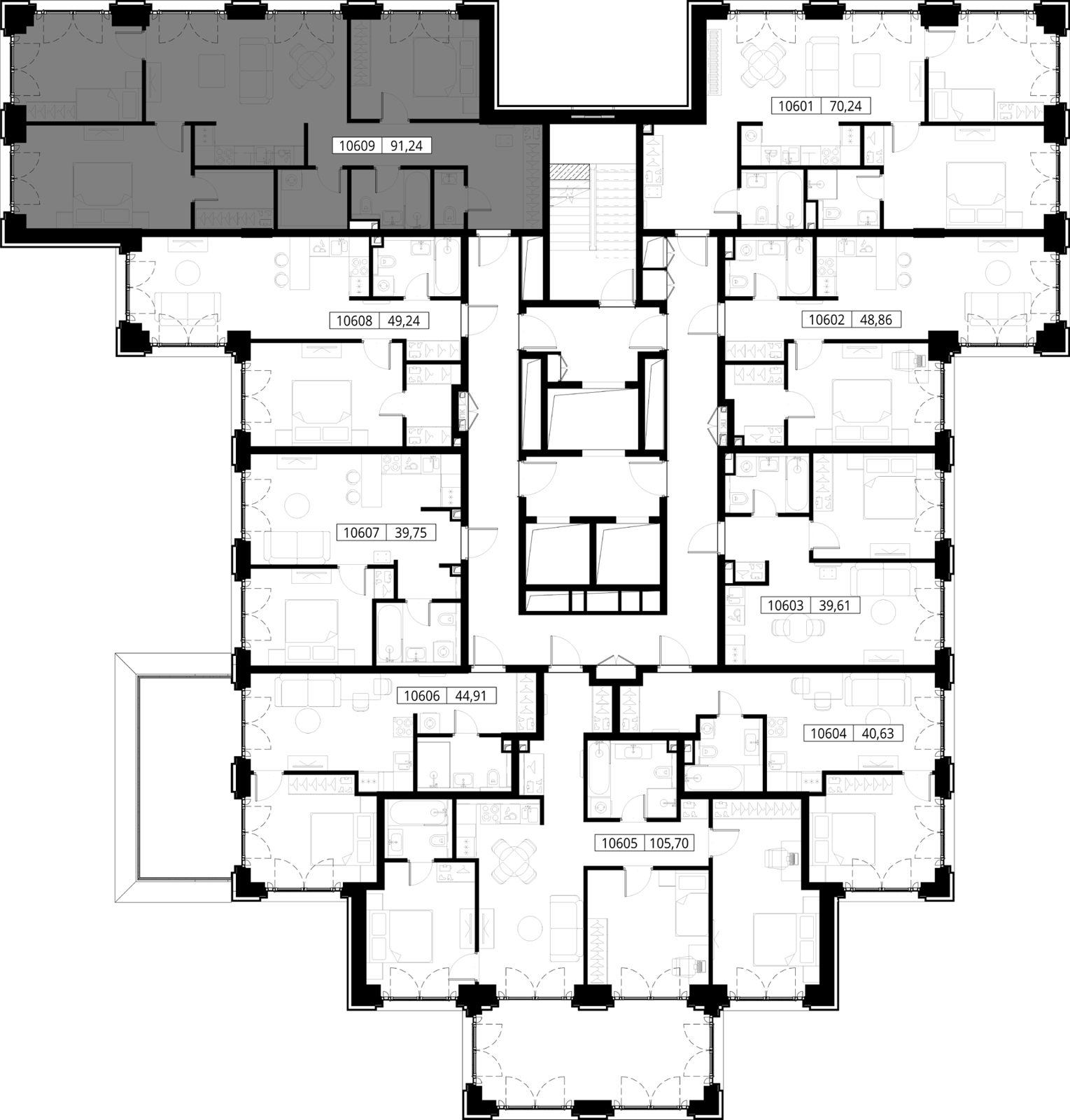 3-комнатная квартира, 91,2 м² — фото 2