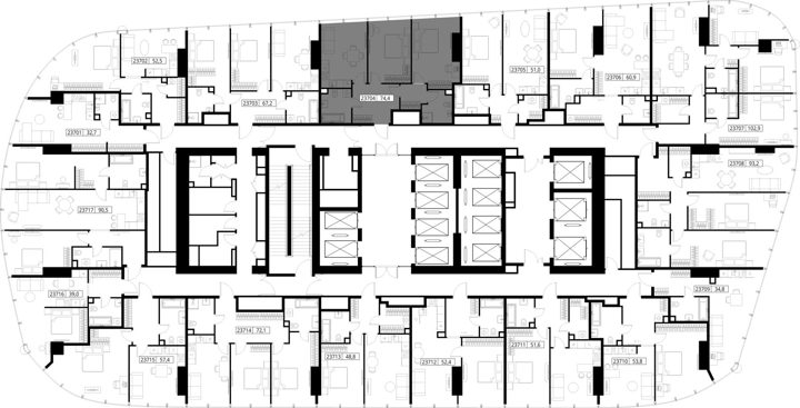 2-комнатная квартира, 74,4 м² — фото 2