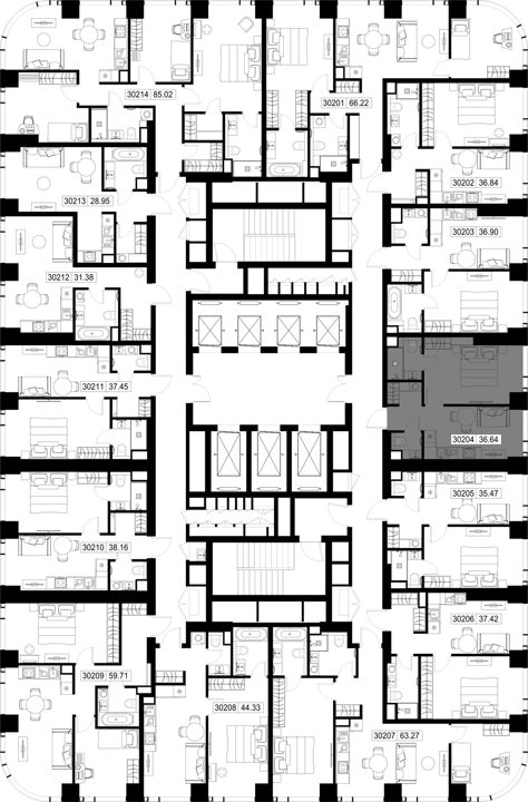 1-комнатная квартира, 36,6 м² — фото 2