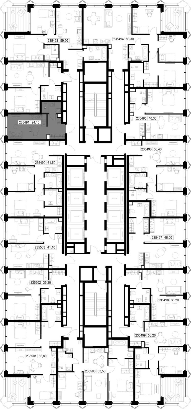 Квартира-студия, 24,1 м² — фото 2