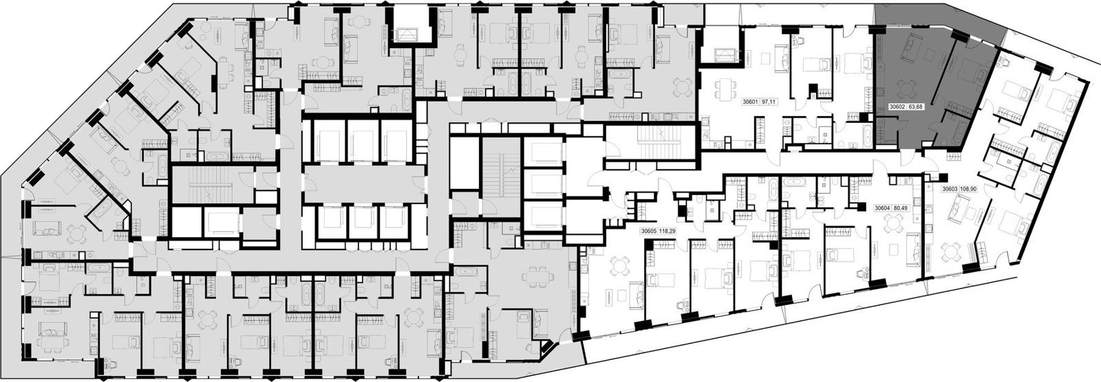 1-комнатная квартира, 63,7 м² — фото 2