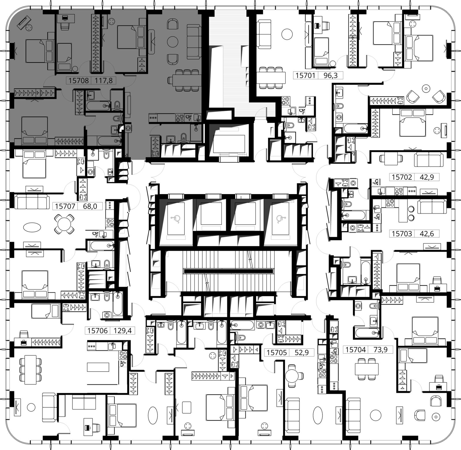 4-комнатная квартира, 117,8 м² — фото 2