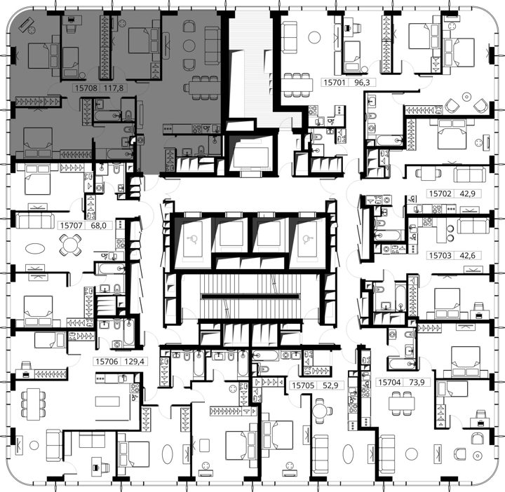 4-комнатная квартира, 117,8 м² — фото 2