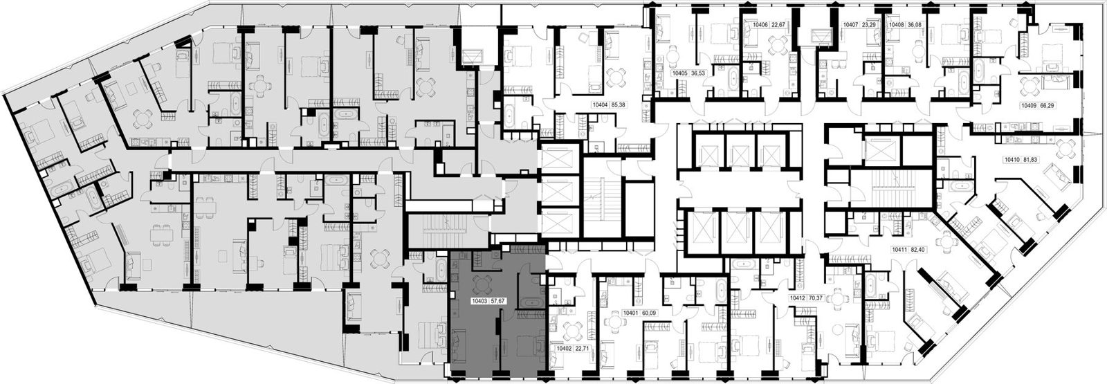 1-комнатная квартира, 57,7 м² — фото 2