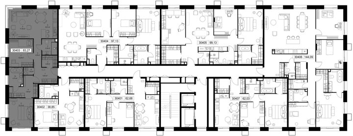 2-комнатная квартира, 83,3 м² — фото 2