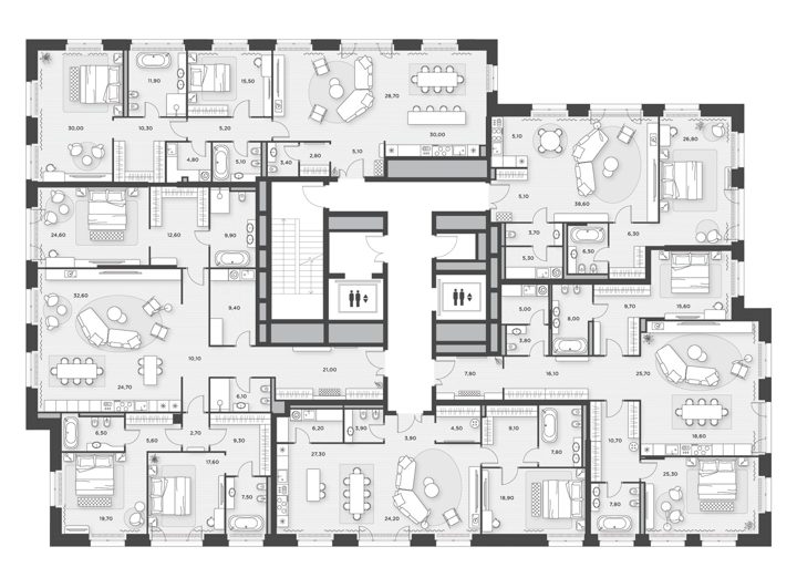 2-комнатная квартира, 152,8 м² — фото 2