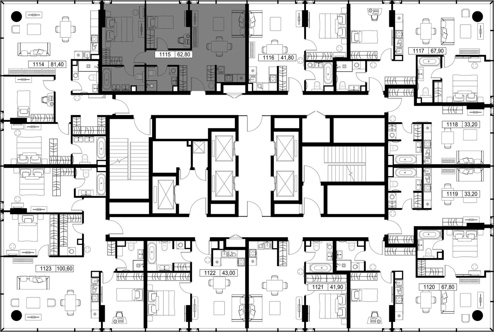2-комнатная квартира, 62,8 м² — фото 2