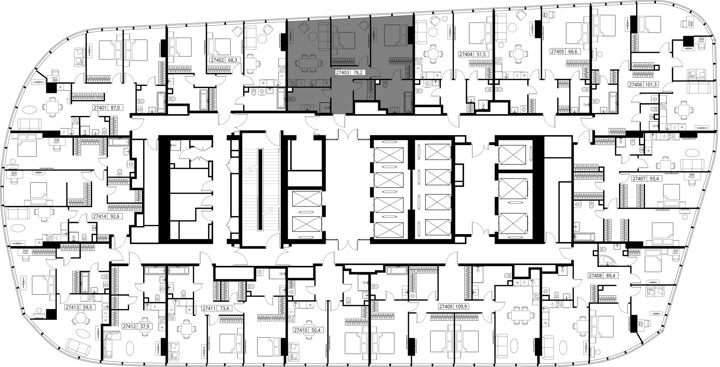 2-комнатная квартира, 78,2 м² — фото 2