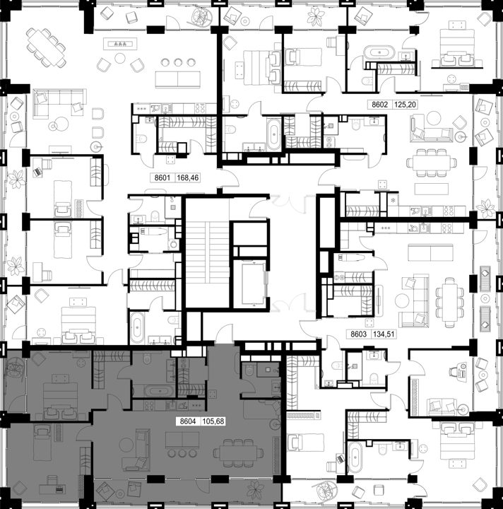 2-комнатная квартира, 105,7 м² — фото 2