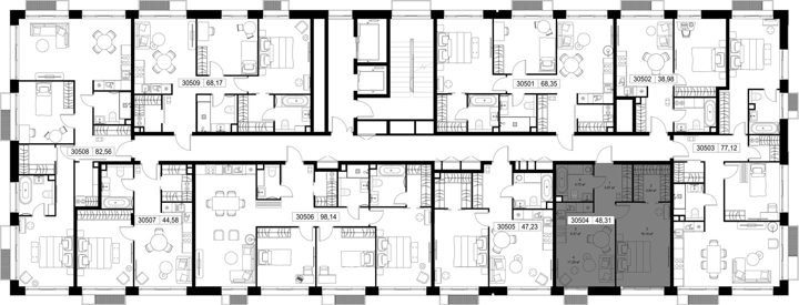 1-комнатная квартира, 48,3 м² — фото 3