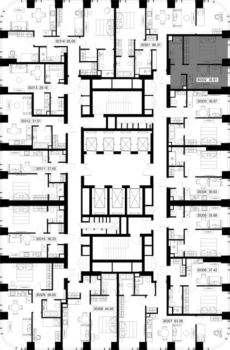 1-комнатная квартира, 36,9 м² — фото 2