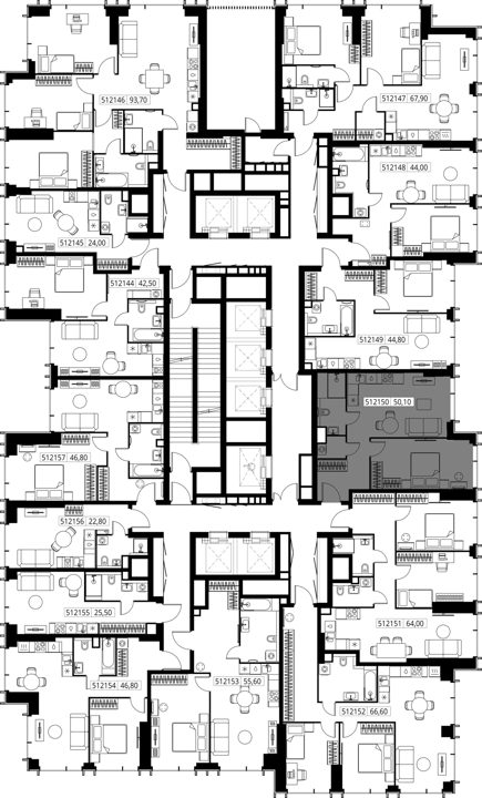 1-комнатная квартира, 50,1 м² — фото 2