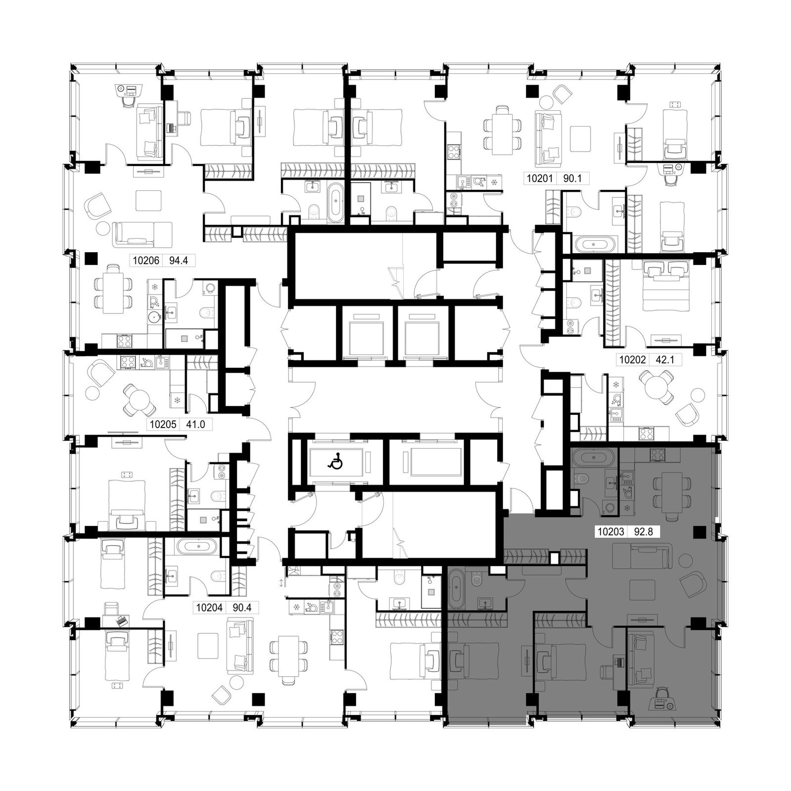 3-комнатная квартира, 92,8 м² — фото 2