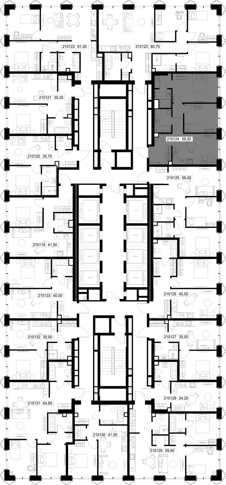 2-комнатная квартира, 59,5 м² — фото 2
