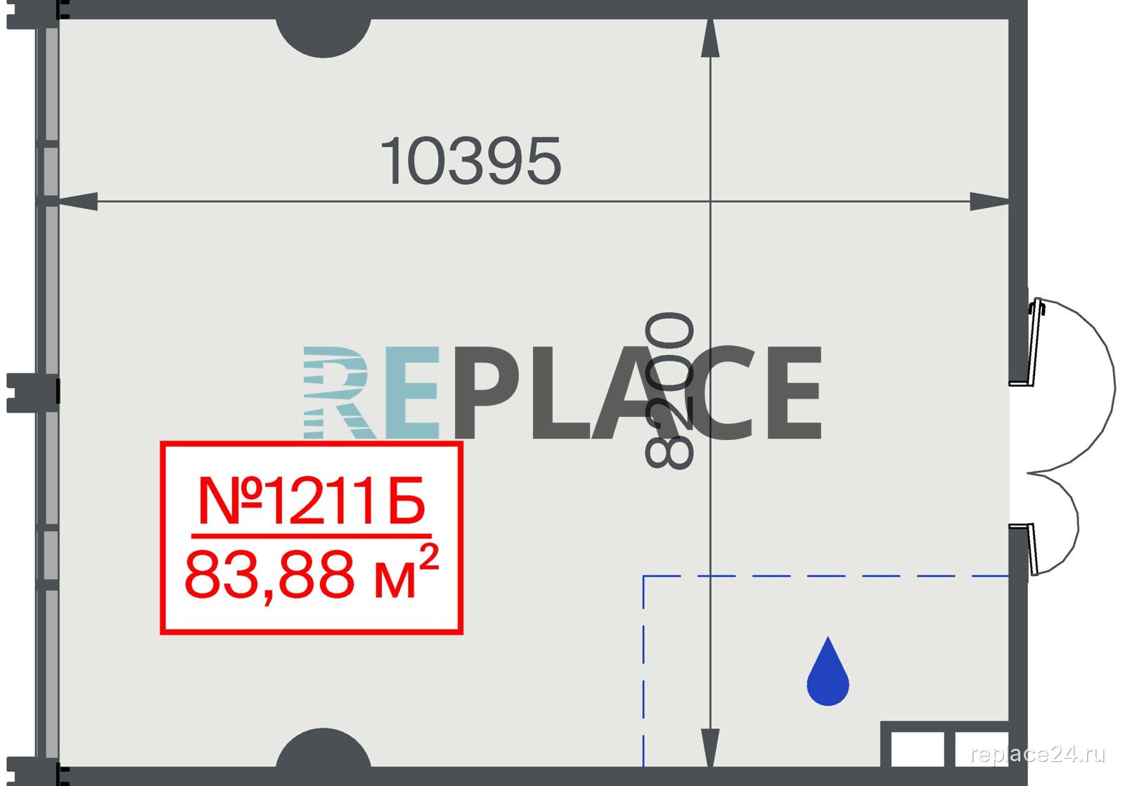 Офис, 83,9 м²