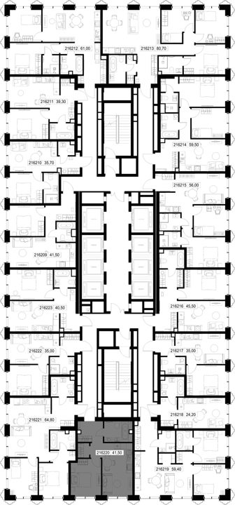 1-комнатная квартира, 41,5 м² — фото 2