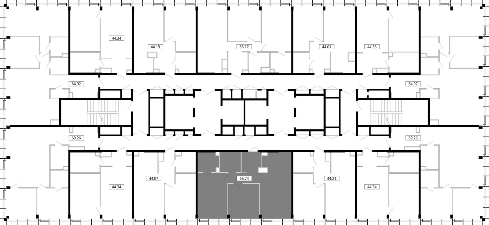 2-комнатная квартира, 66,8 м² — фото 2