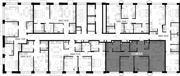 3-комнатная квартира, 96 м² — фото 2
