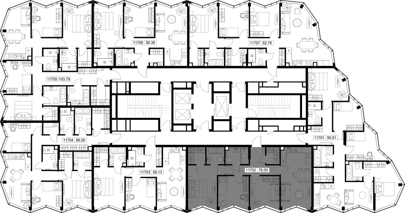 3-комнатная квартира, 78,1 м² — фото 2
