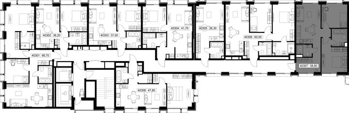 2-комнатная квартира, 58,8 м² — фото 2