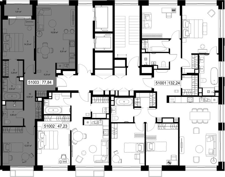 2-комнатная квартира, 77,8 м² — фото 2
