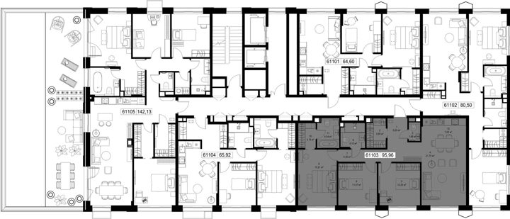 3-комнатная квартира, 96 м² — фото 2
