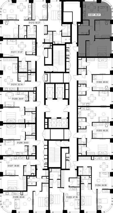 2-комнатная квартира, 65 м² — фото 2