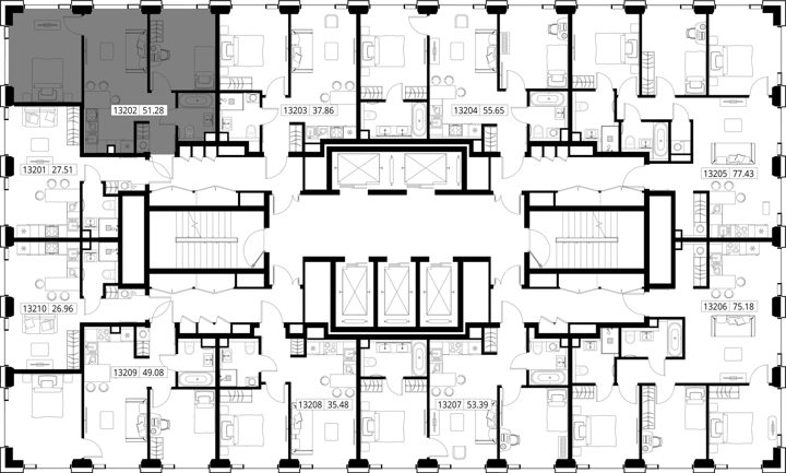 2-комнатная квартира, 51,3 м² — фото 2