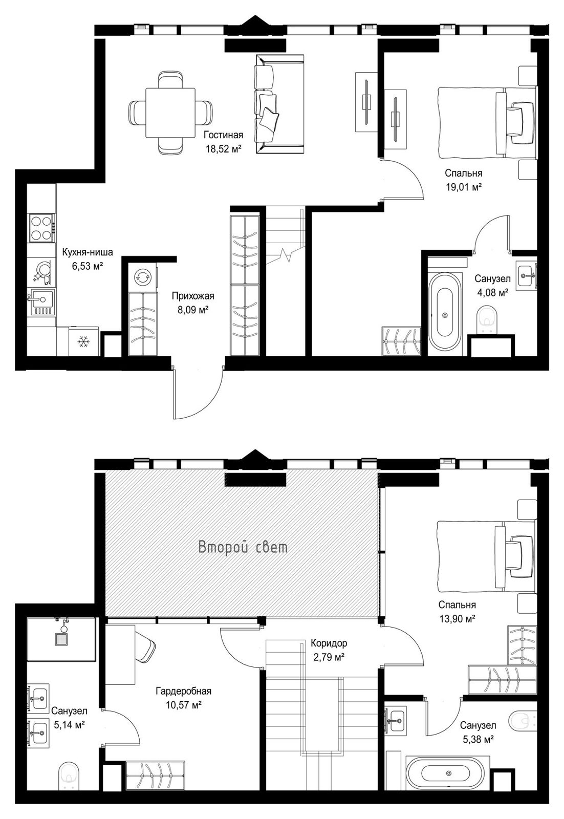 2-комнатная квартира, 104,1 м²