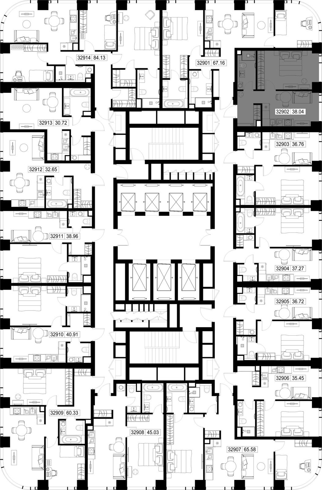 1-комнатная квартира, 38 м² — фото 2